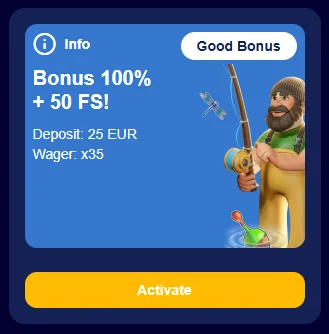 bonus 100% and 50 free spins